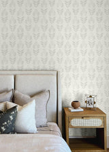 York Garland Light Grey Block Tulip Wallpaper