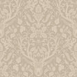 York Kiwassa Light Brown Antler Damask Wallpaper