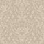York Kiwassa Light Brown Antler Damask Wallpaper