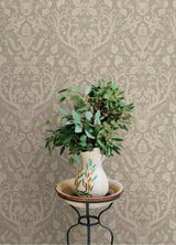 York Kiwassa Sage Antler Damask Wallpaper