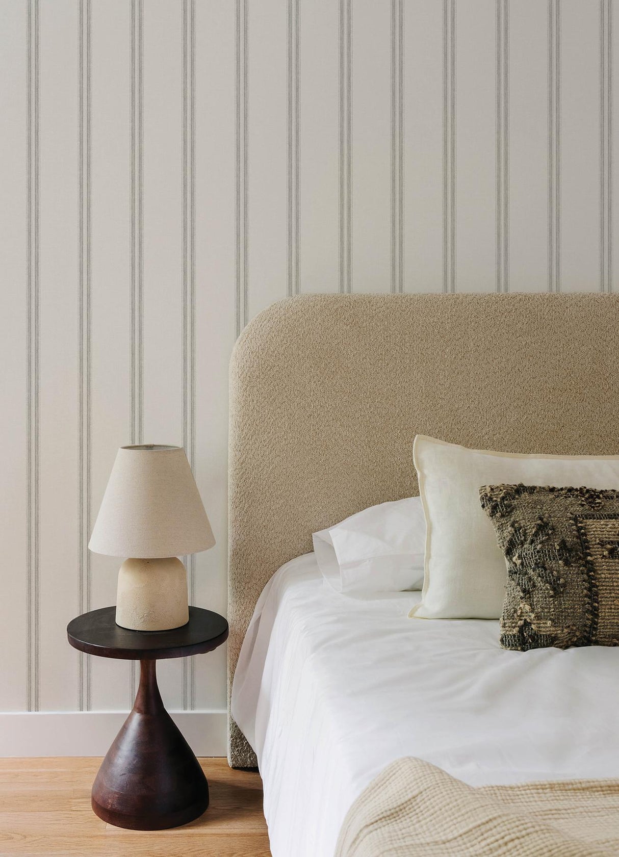 York Johnny Charcoal Stripes Wallpaper