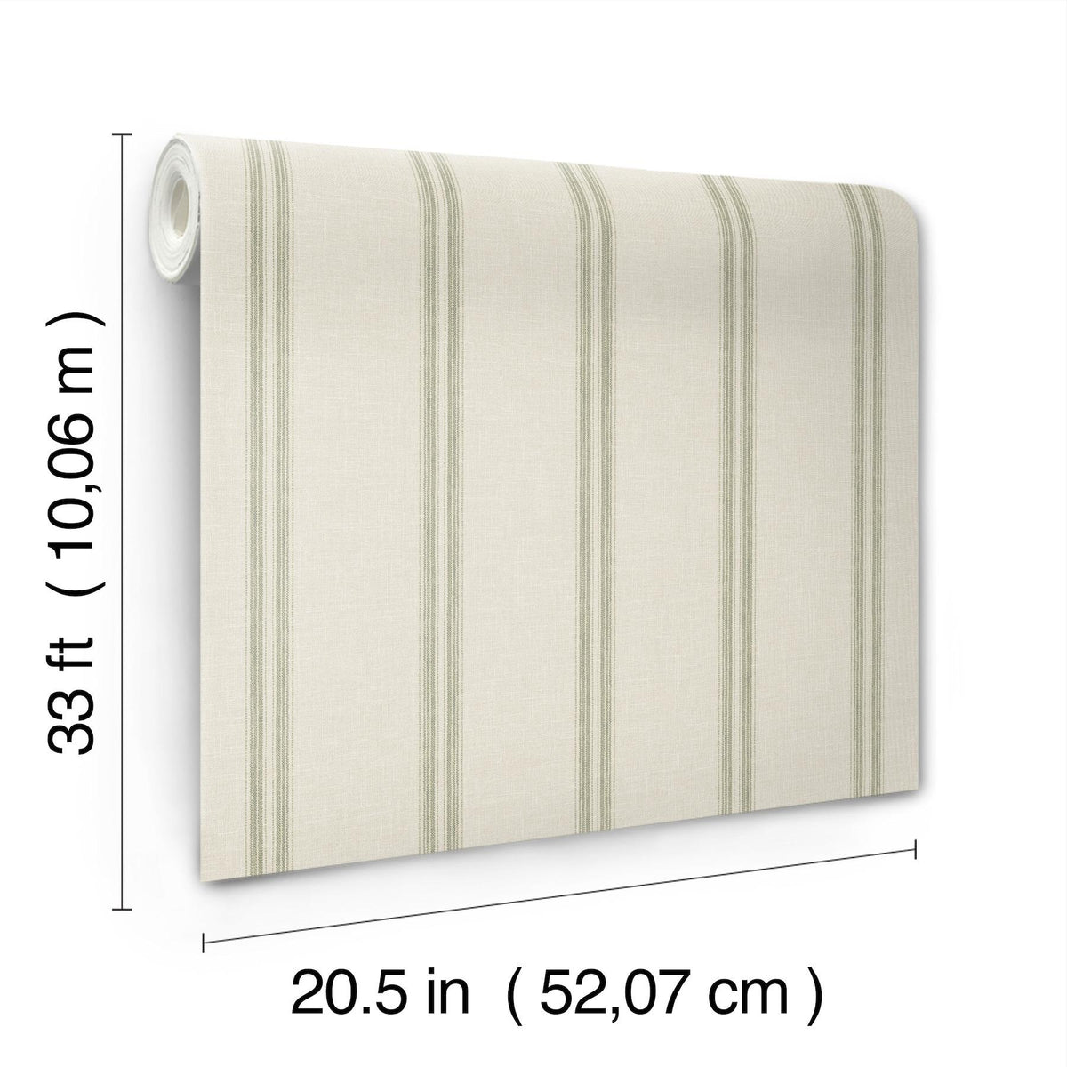 York Johnny Green Stripes Wallpaper