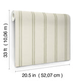 York Johnny Green Stripes Wallpaper