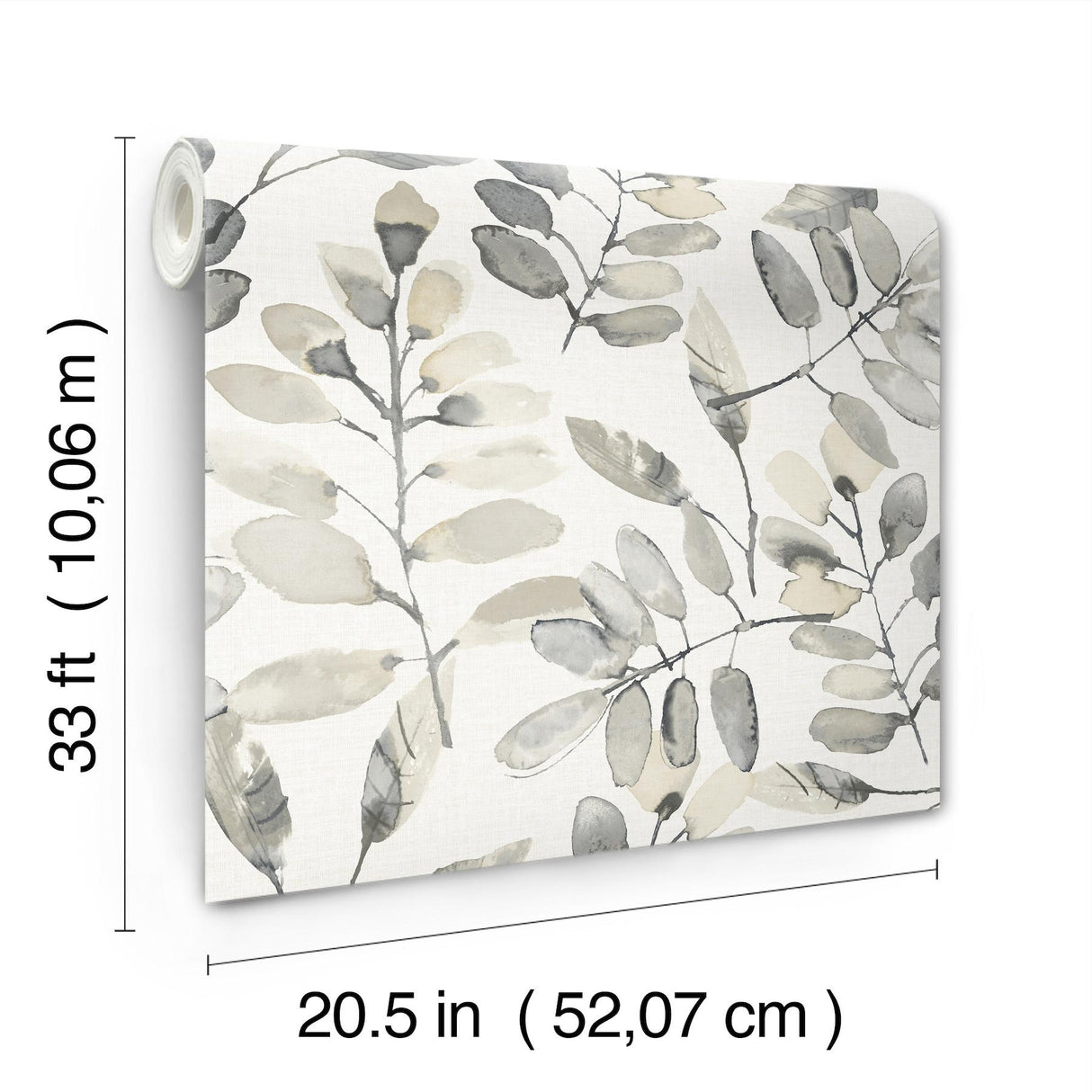 York Pinnate Charcoal Leaves Wallpaper