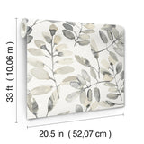 York Pinnate Charcoal Leaves Wallpaper