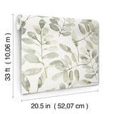 York Pinnate Green Leaves Wallpaper