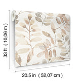 York Pinnate Salmon Leaves Wallpaper