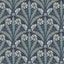 York Tap Root Dark Blue Floral Damask Wallpaper