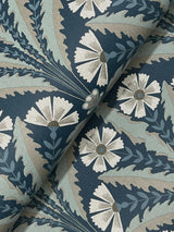 York Tap Root Dark Blue Floral Damask Wallpaper