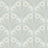 York Tap Root Light Blue Floral Damask Wallpaper