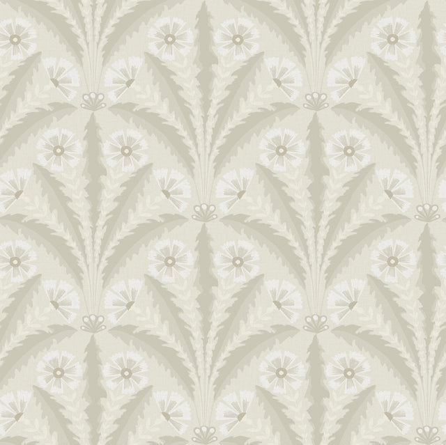 York Tap Root Beige Floral Damask Wallpaper