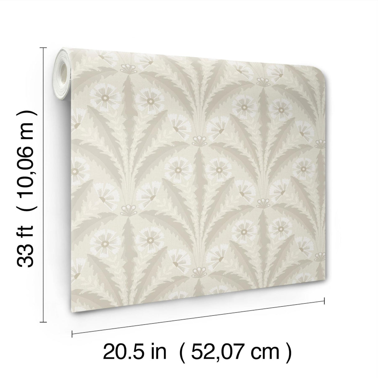 York Tap Root Beige Floral Damask Wallpaper