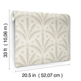 York Tap Root Beige Floral Damask Wallpaper