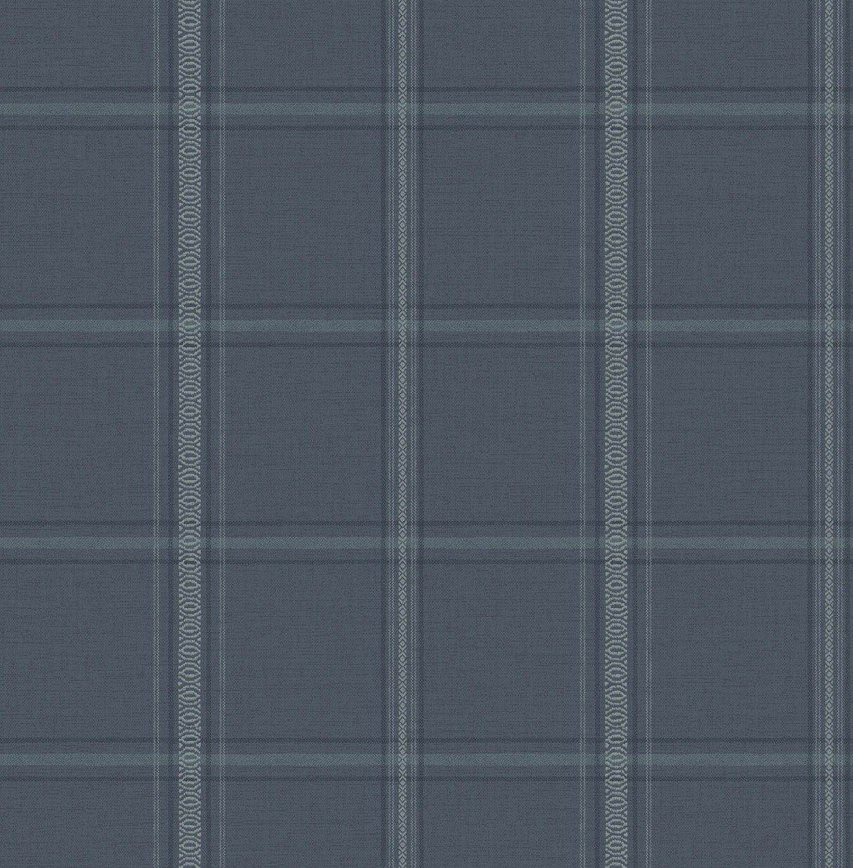 York Auberge Dark Blue Plaid Wallpaper