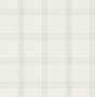 York Auberge White Plaid Wallpaper