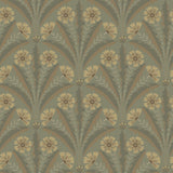 York Tap Root Green Floral Damask Wallpaper