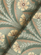 York Tap Root Green Floral Damask Wallpaper