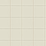 York Auberge Ivory Plaid Wallpaper