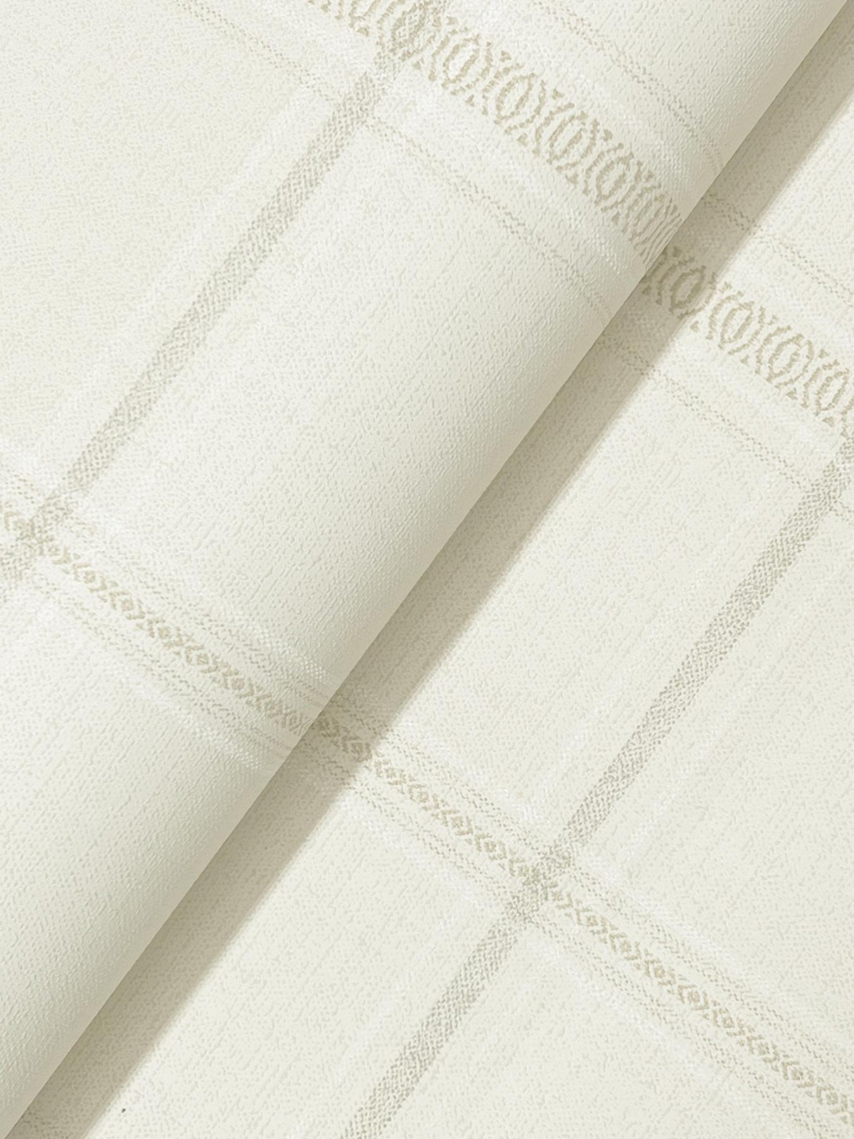 York Auberge Ivory Plaid Wallpaper