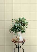 York Auberge Ivory Plaid Wallpaper