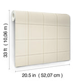 York Auberge Ivory Plaid Wallpaper