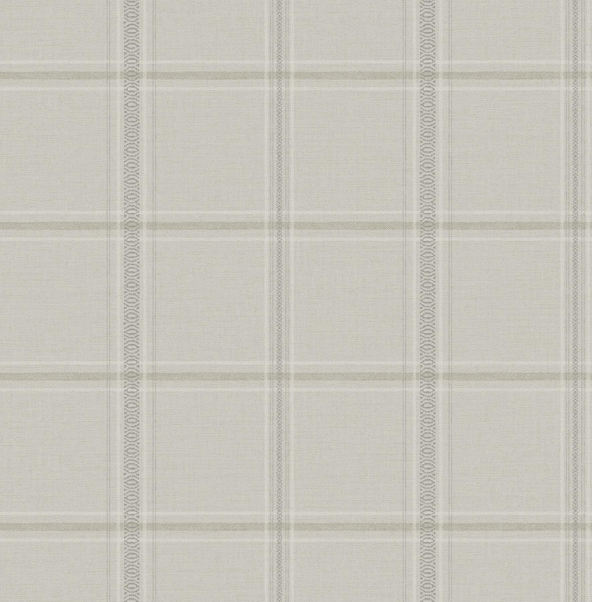 York Auberge Taupe Plaid Wallpaper