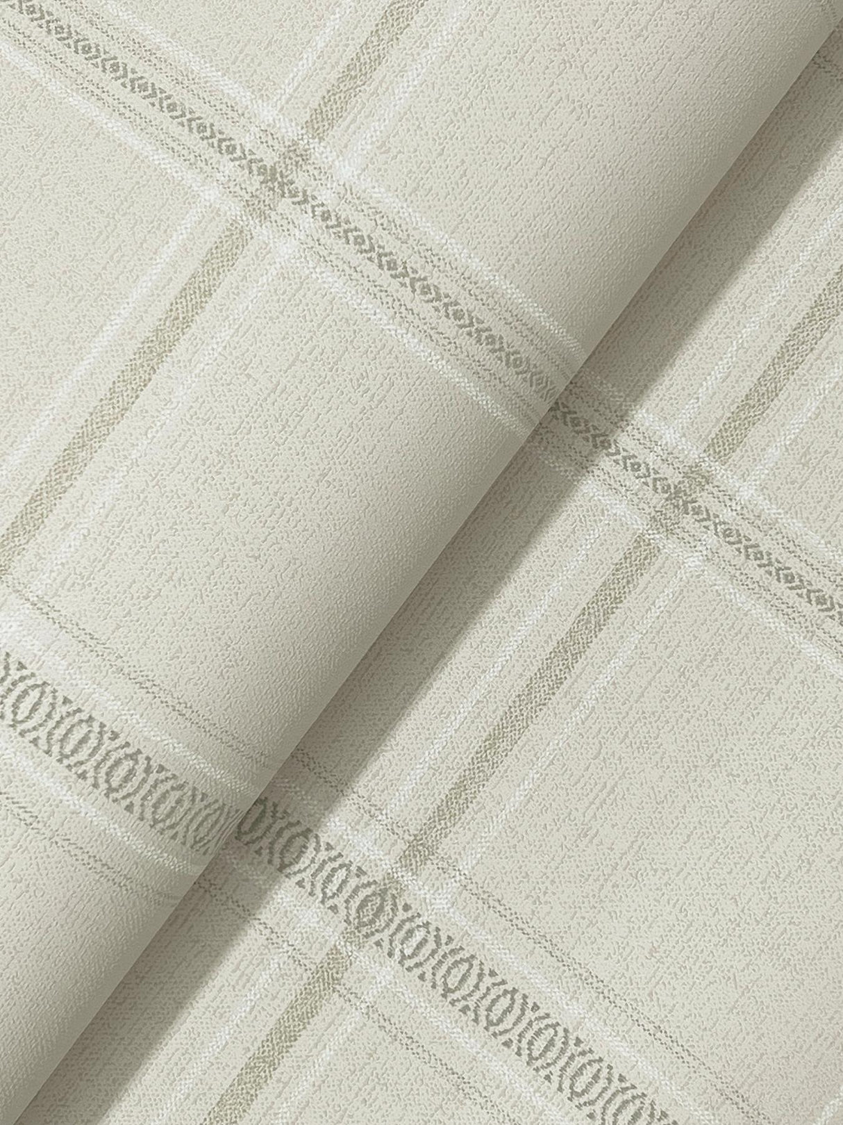 York Auberge Taupe Plaid Wallpaper