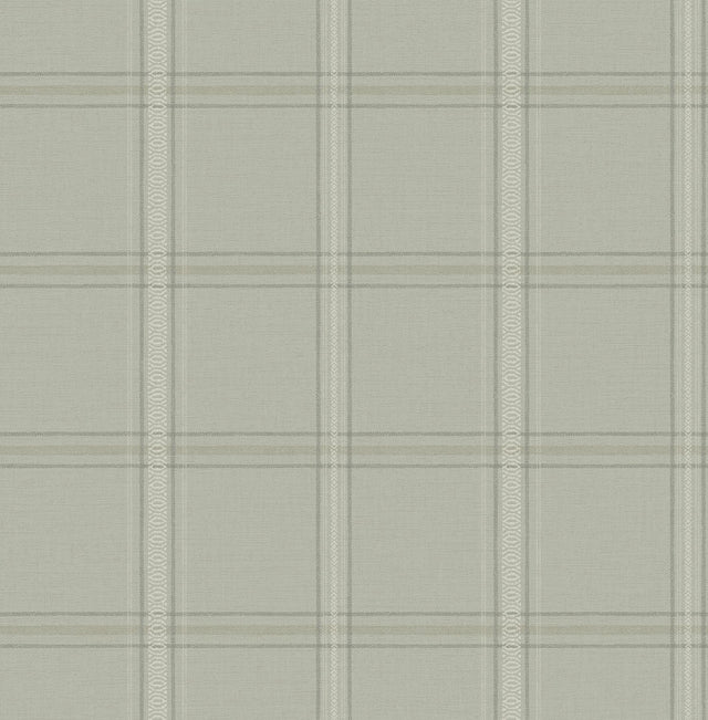York Auberge Sage Plaid Wallpaper
