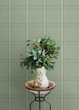 York Auberge Sage Plaid Wallpaper