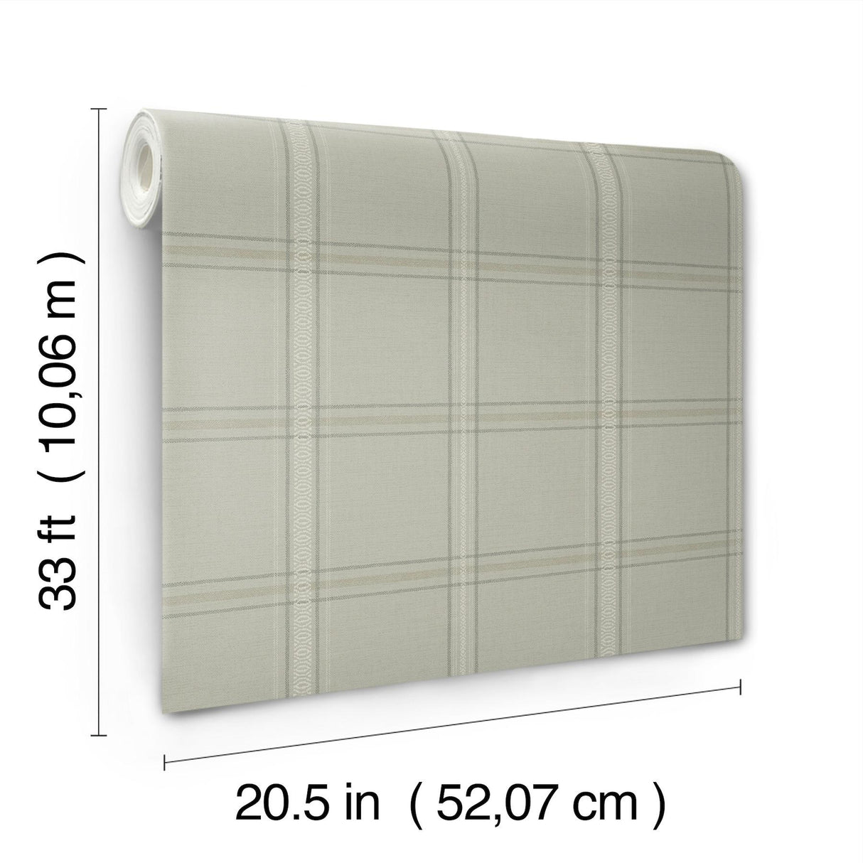 York Auberge Sage Plaid Wallpaper