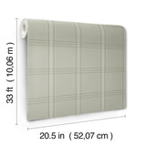 York Auberge Sage Plaid Wallpaper