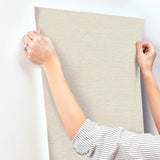 York Agave Neutral Faux Grasscloth Wallpaper