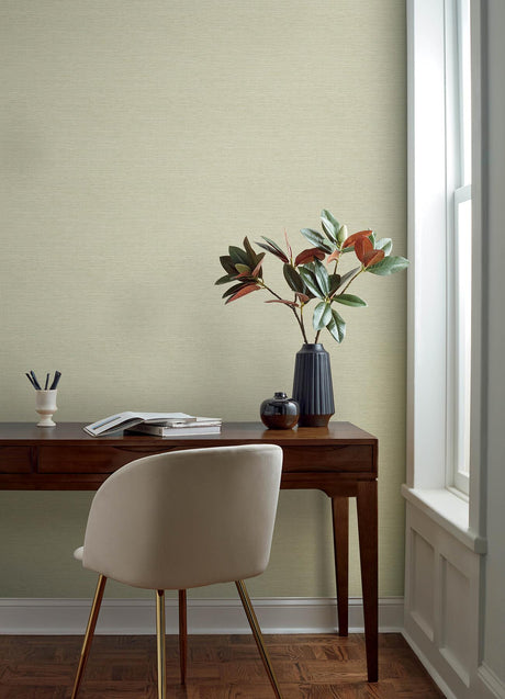 York Agave Neutral Faux Grasscloth Wallpaper