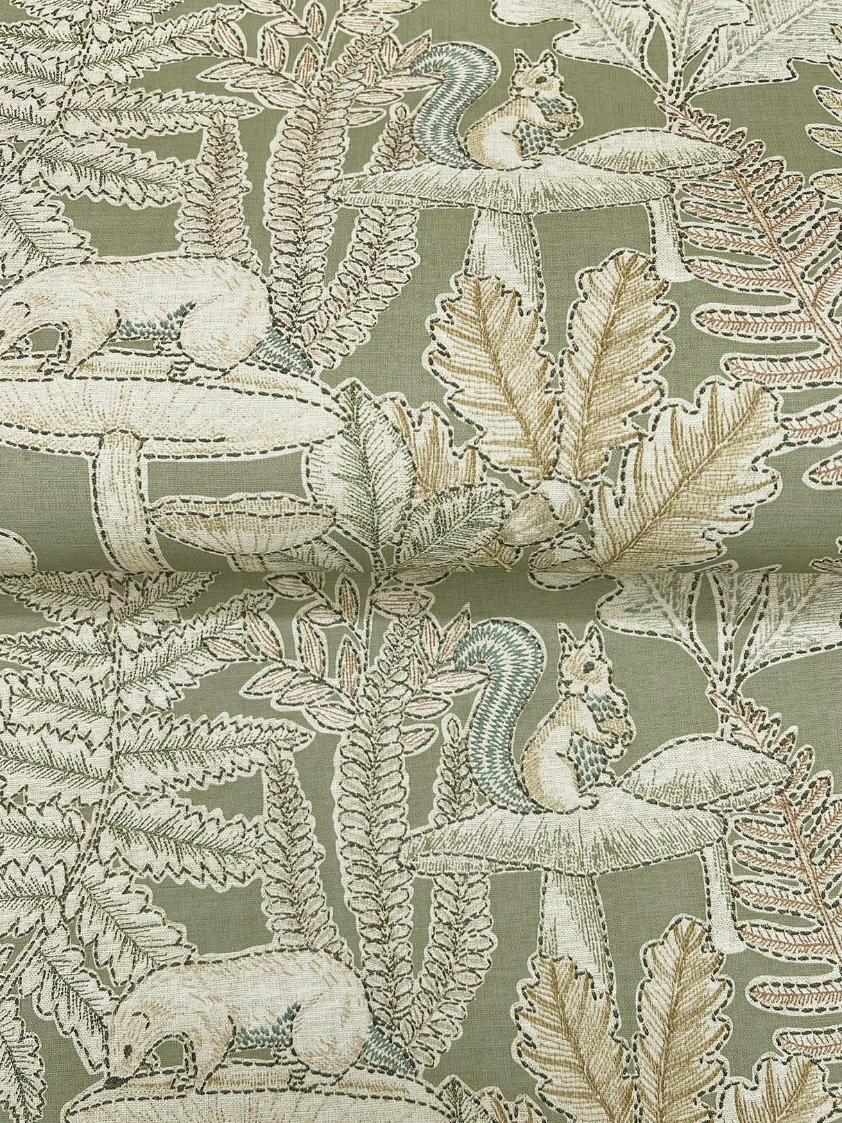 York Holt Sage Woodland Wallpaper
