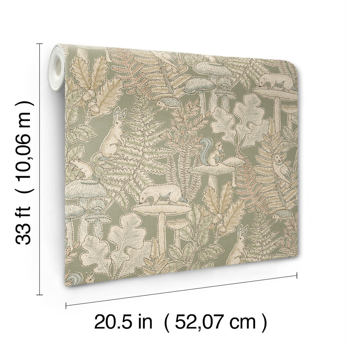 York Holt Sage Woodland Wallpaper