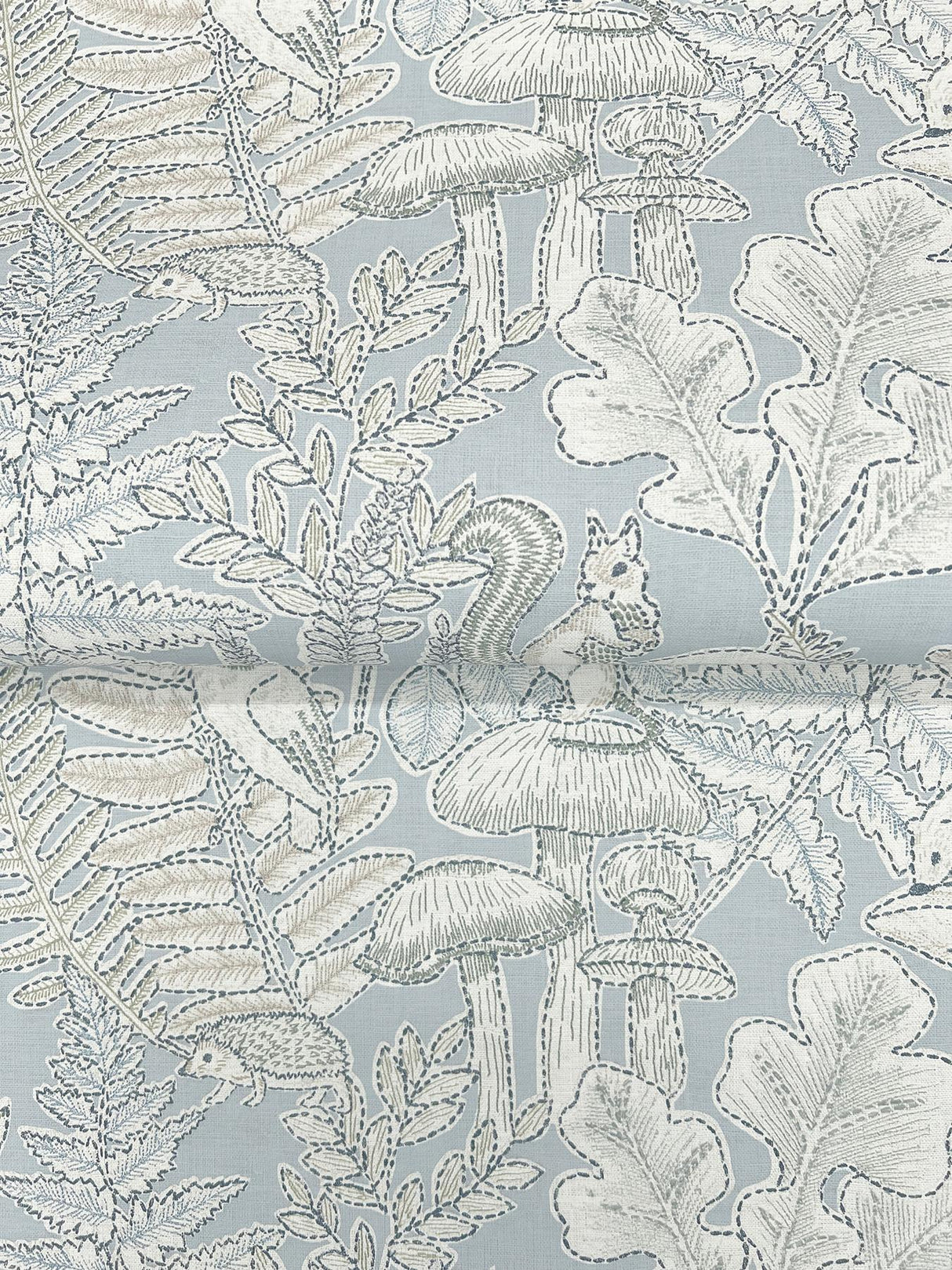 York Holt Light Blue Woodland Wallpaper