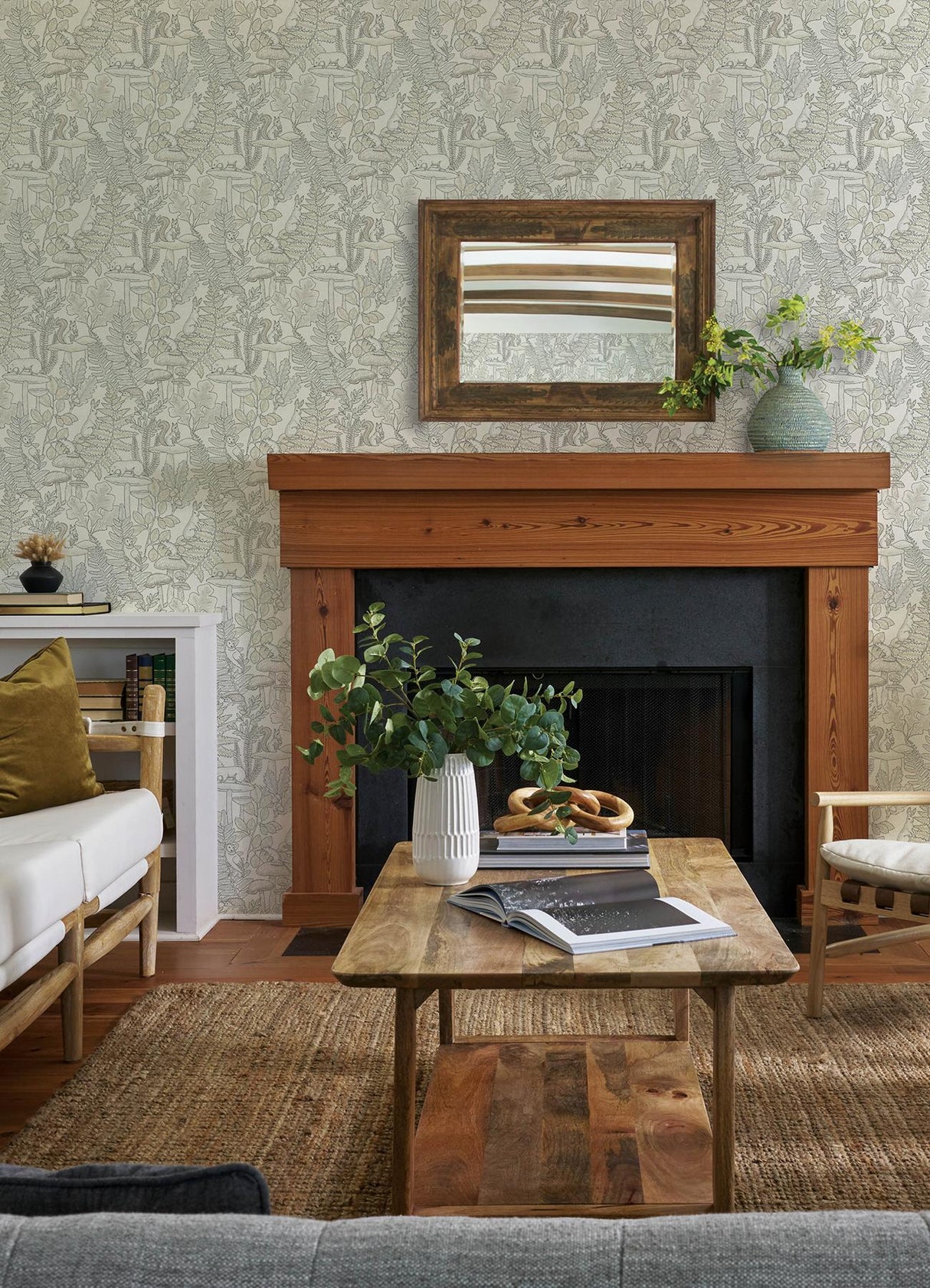 York Holt Neutral Woodland Wallpaper