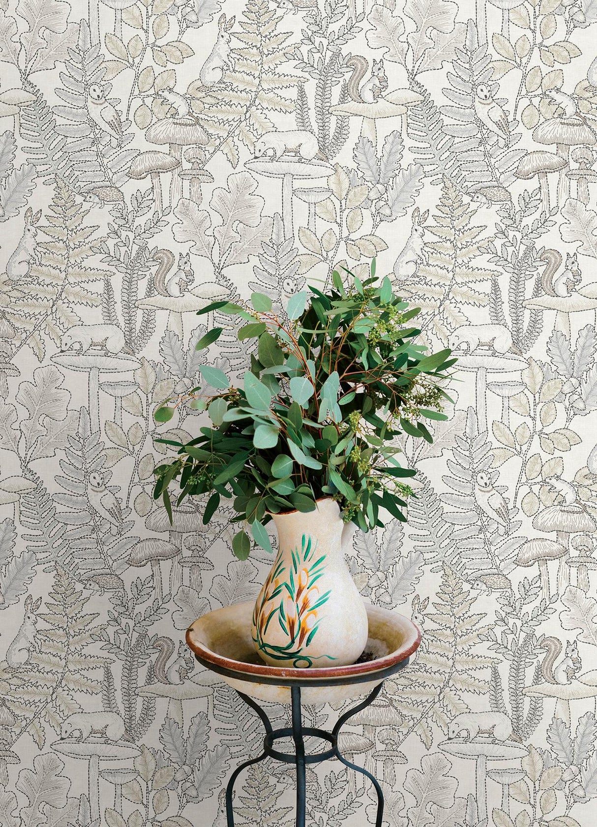 York Holt Neutral Woodland Wallpaper