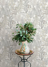 York Holt Neutral Woodland Wallpaper