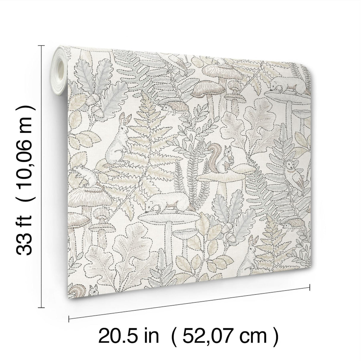 York Holt Neutral Woodland Wallpaper