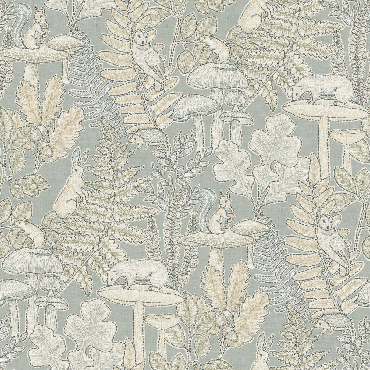 York Holt Seafoam Woodland Wallpaper
