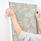 York Holt Seafoam Woodland Wallpaper