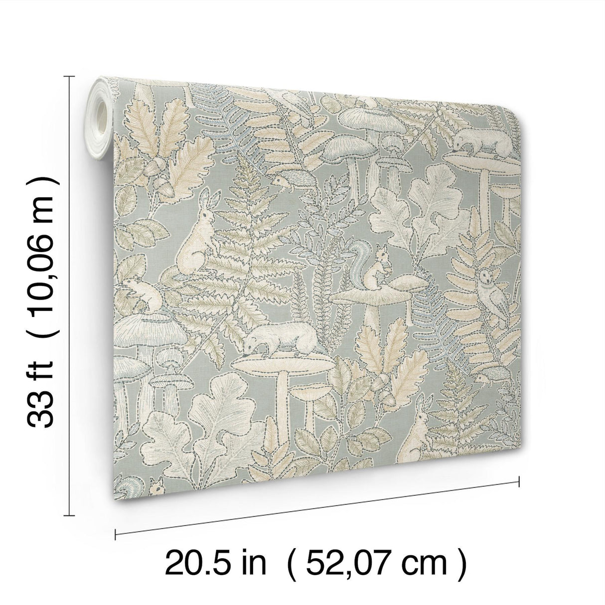 York Holt Seafoam Woodland Wallpaper