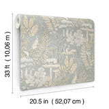 York Holt Seafoam Woodland Wallpaper