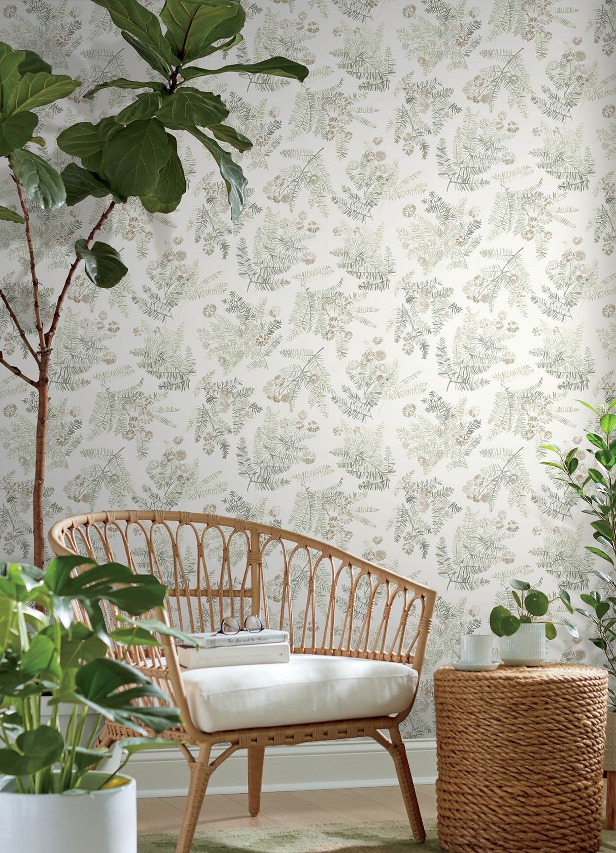York Frith Green Botanical Wallpaper