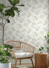 York Frith Green Botanical Wallpaper