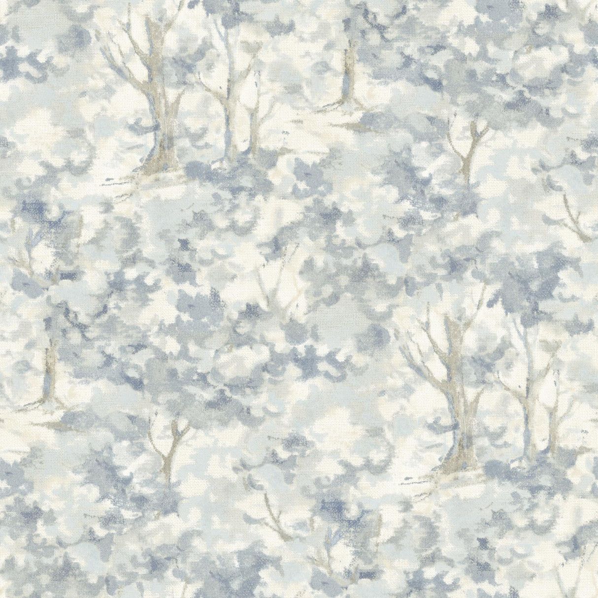 York Thicket Blue Forest Wallpaper