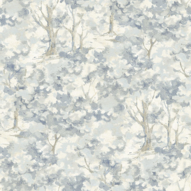 York Thicket Blue Forest Wallpaper