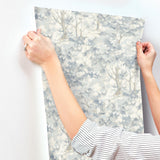 York Thicket Blue Forest Wallpaper