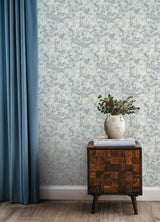 York Thicket Blue Forest Wallpaper